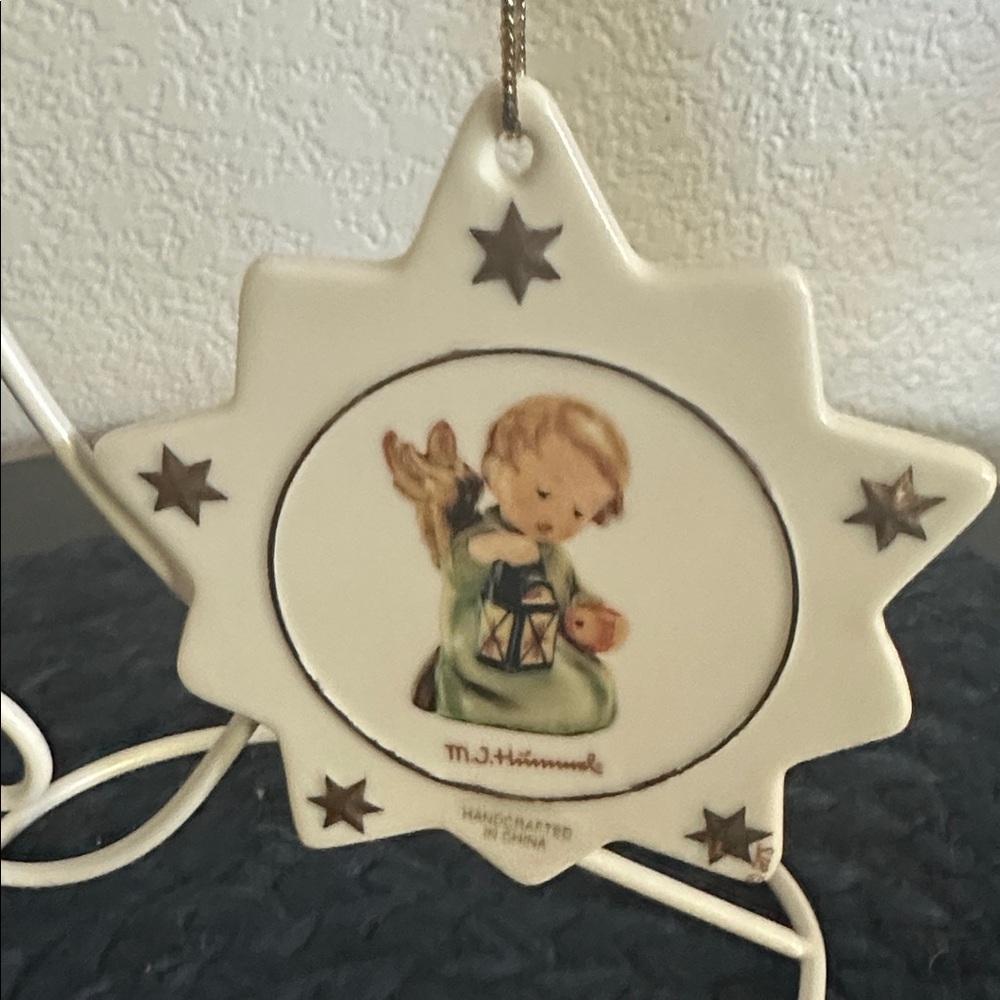 Hummel Star-Shaped Holiday Ornament - Cream and Brown